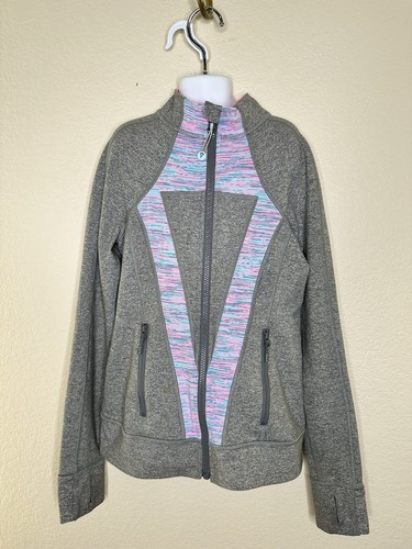 Ivivva Girls size 12 Perfect Your Practice Jacket Full Zip Thumbholes Lululemon - Picture 7 of 11