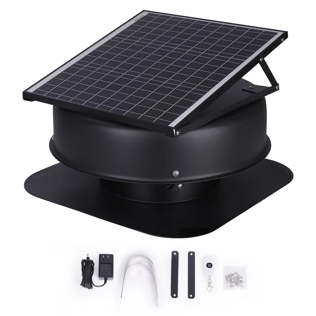 VEVOR Solar Attic Fan Solar Roof Exhaust Fan 40 W 1230 CFM with Remote  Control | eBay