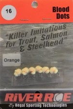 River Roe Blood Dots Size #16 Orange #07-0430-16-RR6-RARE VINTAGE-SHIPS N 24 HRS