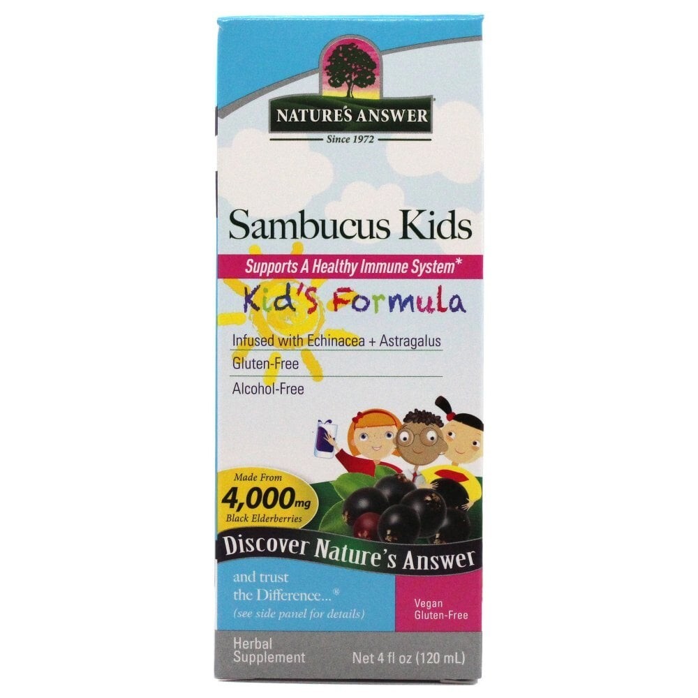 Natures Answer Kid's Sambucus 120ml Liquid Support Healthy Immune System