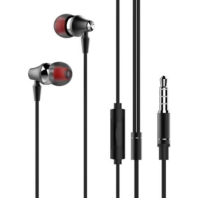 WIRED EARPHONES HI-FI SOUND HEADPHONES HANDSFREE MIC HEADSET METAL for PHONES
