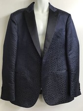 Giorgio Armani Men  s Tuxedo Jacket Blue Pattern Navy Lapel Single Breast 44R/54