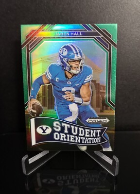 JAREN HALL RC   SP 2023 Panini Prizm Draft Picks Student Orientation Green