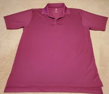 Turtleson Tour Performance mens LARGE golf polo shirt Maroon short sleeve