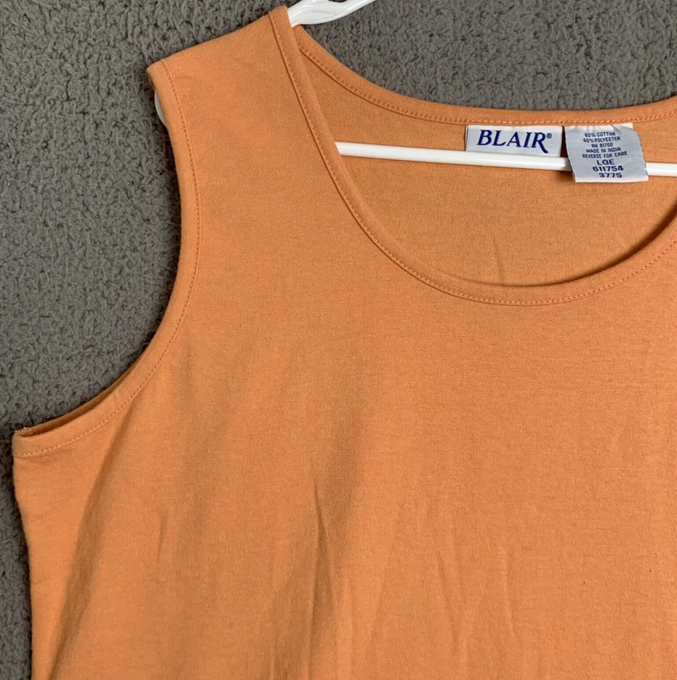 Blair Майка женщин большой оранжевый без рукавов повседневный пуловер блузка рубашка - Изображение 2 из 4