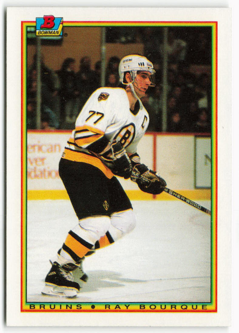 Ray Bourque #31 Hockey Cards 1990 Bowman trading card — raw and PSA graded price guide