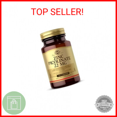 Solgar Zinc Picolinate 22 mg, 100 Tablets - Promotes Healthy Skin - Supports Imm