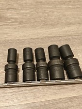 Snap On Tools USA 1/2 Drive SAE 5pc Impact Swivel Universal Socket Set Vintage Snap On Tools USA 1/2 Drive SAE 5pc Impact Swivel Universal Socket Set Vintage