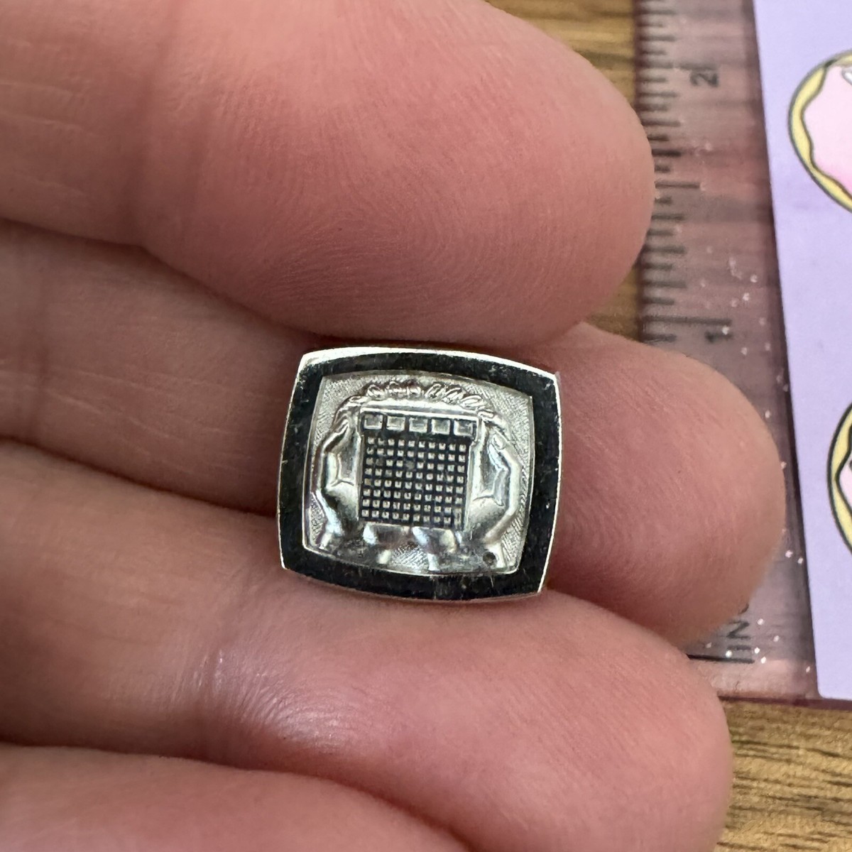 Vintage Sterling Silver Cto Hands Holding Building Architect Pin 