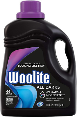 Woolite All Darks Liquid Laundry Detergent Dark Clothes Moonlight Breeze 100Oz