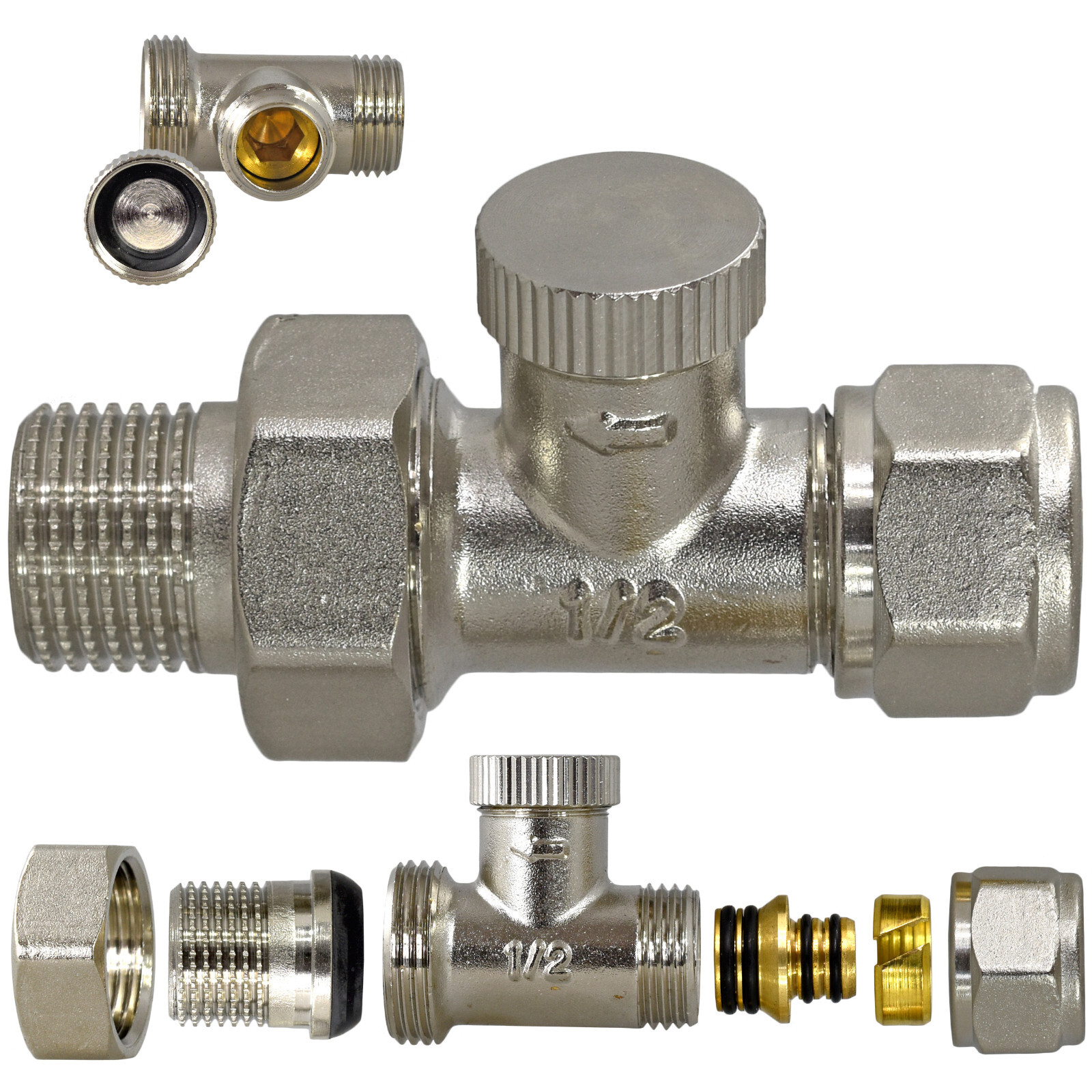 Oxford Thermostat-Heizkörperventil Verchromt – TRV-Säulenventil, 15 Mm Anschluss, Mit Frostschutz