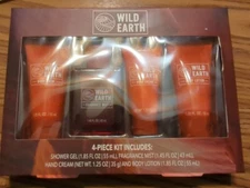 Wild Earth Men's Gift Set Shower Gel, Fragrance Mist, Hand Cream & Body Lotion