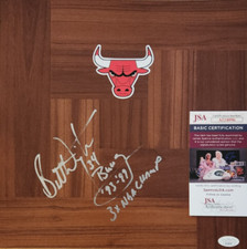 Bill Wennington Signed Floorboard w/ JSA COA #AI24096 Chicago Bulls 3x Champ