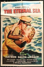 THE ETERNAL SEA Sterling Hayden 1955 ORIGINAL 1-SHEET MOVIE POSTER 27 x 41 RARE 