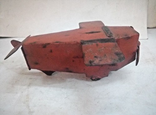 OLD IRON HANDICRAFT SAVING SAFE UNIQUE LITHO HAND-LAND BOX - Picture 5 of 10