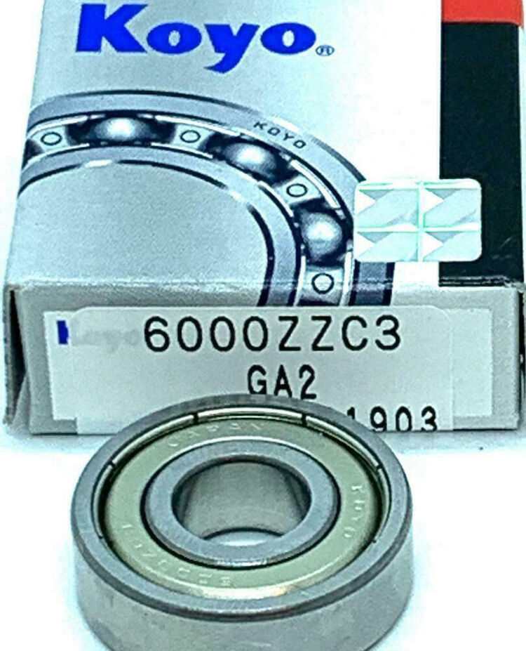 NEW KOYO 6000 ZZ C3 DEEP GROOVE BALL BEARING, METAL SHIELDED 10x26x8 mm