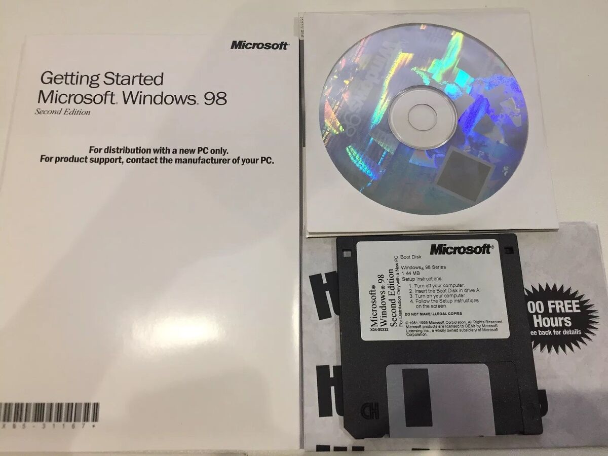 Windows 98 Original Installation CD ROM & Floppy Disk (No Windows 98 Original Installation CD ROM & Floppy Disk (No