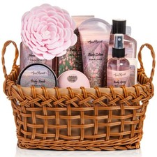 Luxury Spa Basket For Women Aqua Elegante - Bath Set With Rose Oil  Orchid