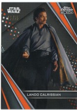 Star Wars Chrome Black 2023 Topps Orange Refractor #8 Lando Calrissian #08/25