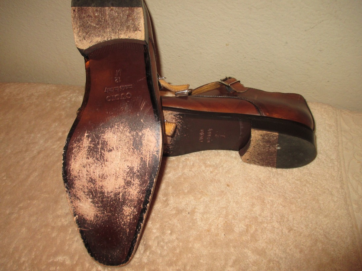 Mercanti Fiorentini Shoes Mens 11.5 Brown Double Monk Strap Dress Made In Italy Mercanti Fiorentini Made in Italy Mens Double Monk Strap  main image 2