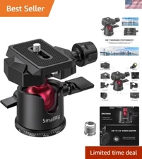 Lightweight 360° Swivel Tripod Head with Quick Release for Smartphone & GoPro