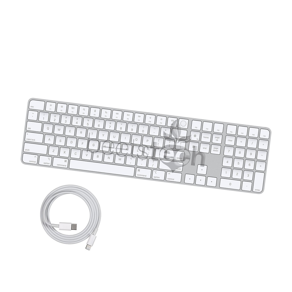 APPLE MAGIC KEYBOARD w/ TOUCH ID/NUMERIC KEYPAD (SILVER/WHITE) +