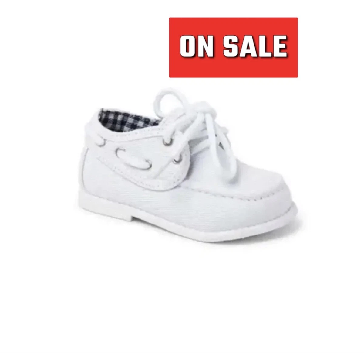 Boys white boat best sale shoes