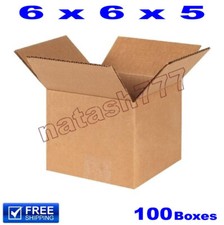 100 - 6x6x5 Cardboard Boxes 32ECT Mailing Packing Shipping Box Corrugated Carton