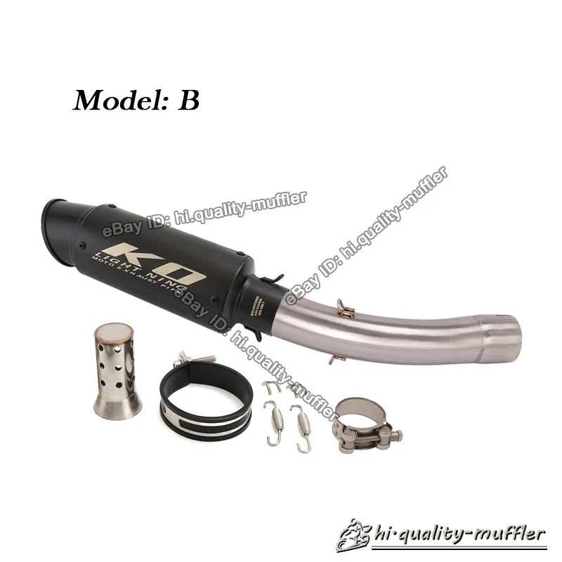 Tubo de enlace de escape medio + silenciador de 51 mm con DB Killer para Kawasaki Versys 1000 Foto 3 de 4