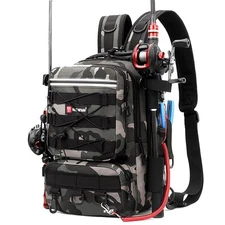 Fishing Backpack With Rod Holder, Fishing Tackle Storage Bags Fishing Tackle ...