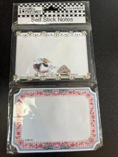 Mary Engelbreit Self Stick Notes Rose Gingham And Girl Watering Roses