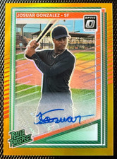 2025 Donruss Optic Josuar Gonzalez Gold Auto /10 Rated Prospect