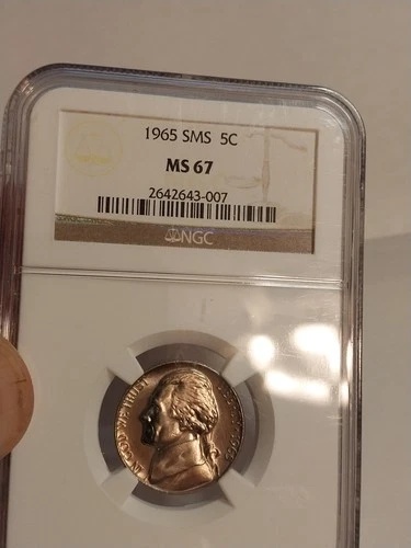1965 NGC JEFFERSON NICKEL SMS MS 67 MS67
