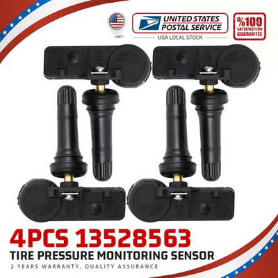 #ad 4Pcs 13528563 TPMS Tire Air Pressure Sensor For Chevrolet Silverado GMC Sierra $33.44