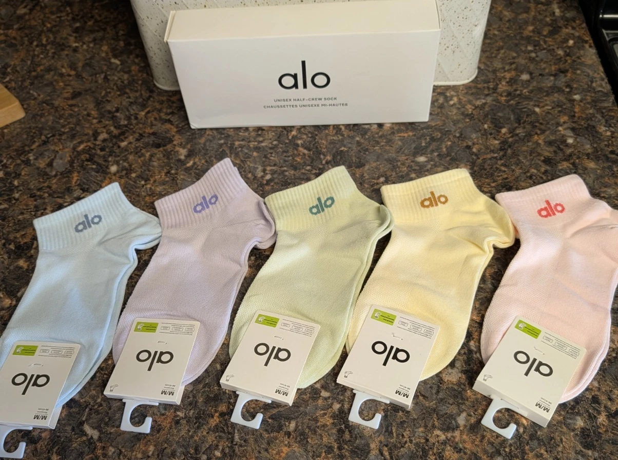 Women's Half Crew Socks 5-Pack Multicolor Full Toe Mid Calf