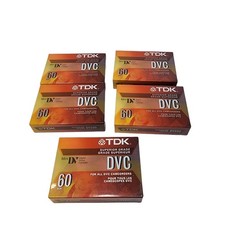 5 TDK DVC60 Mini DV Tapes New Sealed DVM60ME Superior Grade Made in Japan Lot