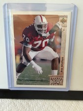 Upper Deck 1992 Bob Whitfield Star Rookie Atlanta Falcons Football Card #27