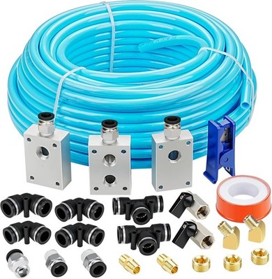 1/2 OD Compressed Air Piping System and Shop Air Line Kit with 100Ft TPEE Tubing