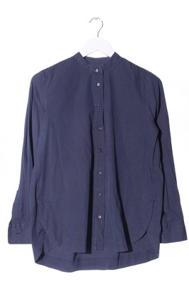 THE WHITE SHIRT Stehkragenbluse Damen Bluse Gr. DE 38 blau Casual-Look