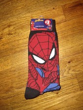 HYP Spider Man 2 Pair New Crew Socks Size 6 - 12 Marvel Comics Unisex