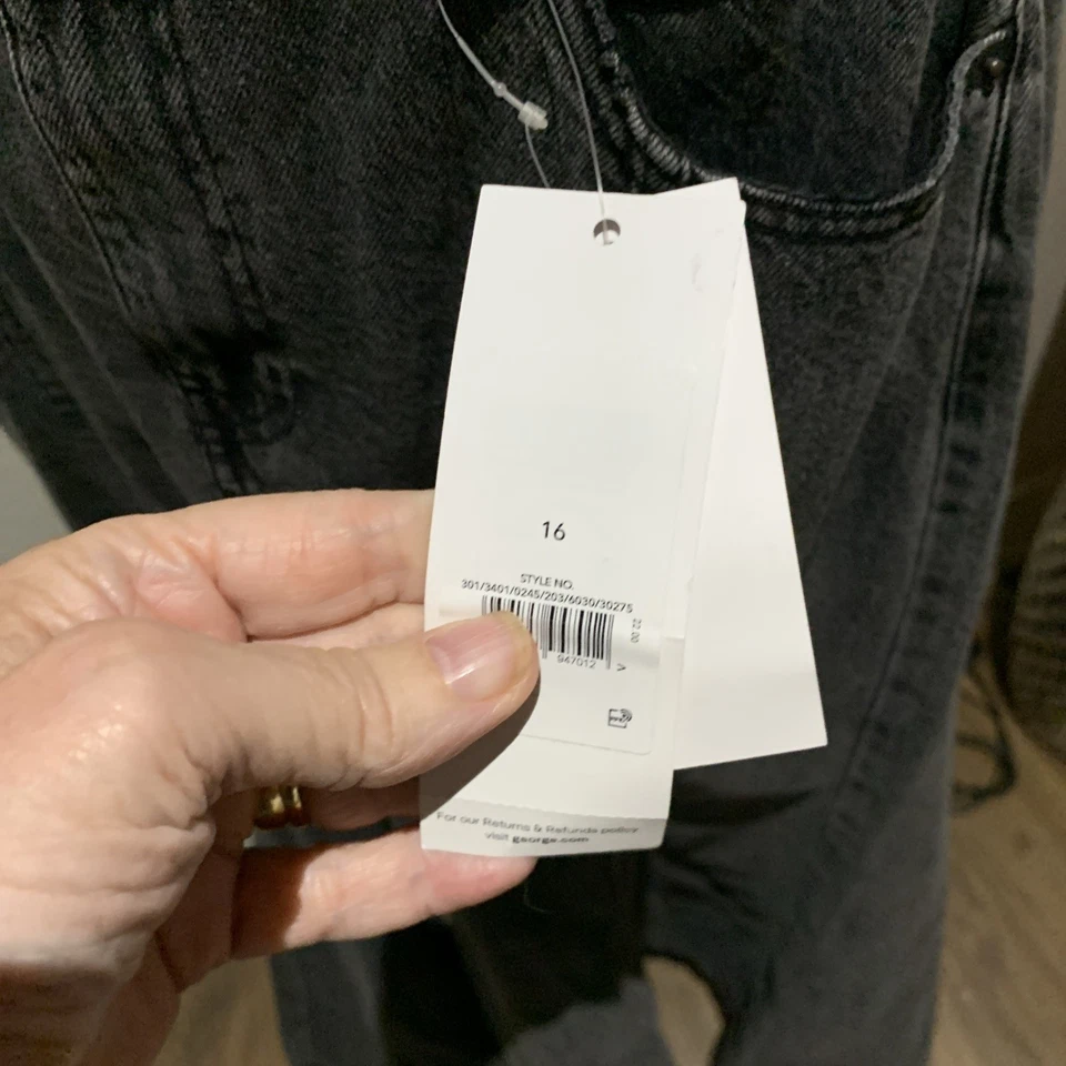 Denim Skirt Dark Grey Jean Long Fitted Flared Women Size 16 NWT Zip Christmas - Image 3 of 4