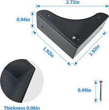 4PCS Metal Corner Protector, Box Corners Decorative Furniture Corner Protecto...