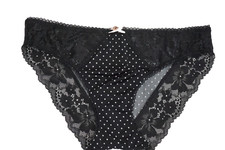 .VTG VICTORIA'S SECRET BODY BY VICTORIA SATIN LACE BIKINI PANTY L