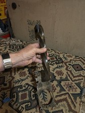 Antique Brass Door Pull With Hole For Knob