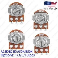 Guitar Potentiometer A/B 25/50K 18mm Shaft Volume/Tone Pots For Active Pickup
