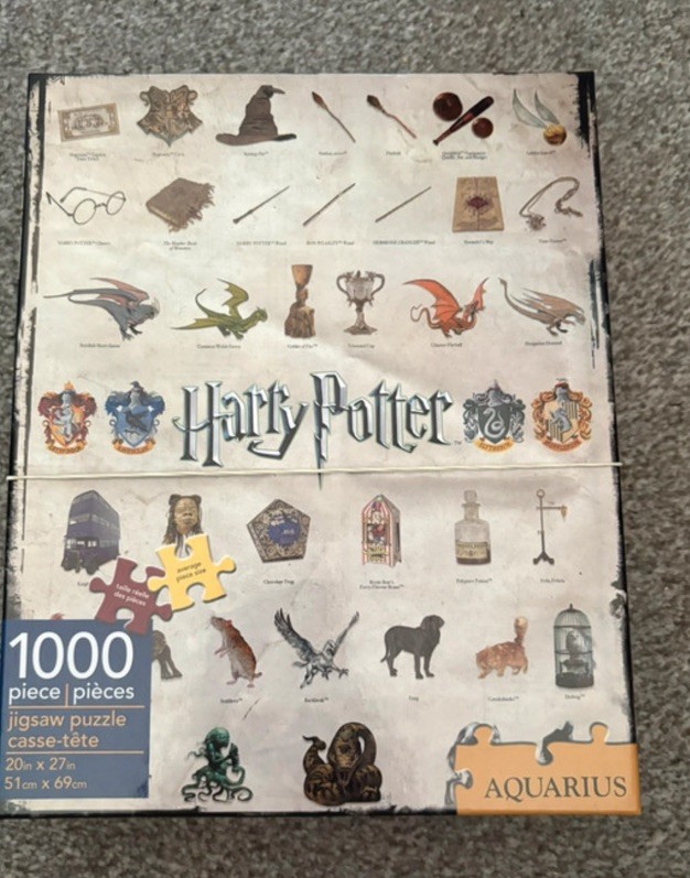 Harry Potter 1000 piezas Acuario Puzzle Mago Mágico Varita Símbolos Iconos - Completo