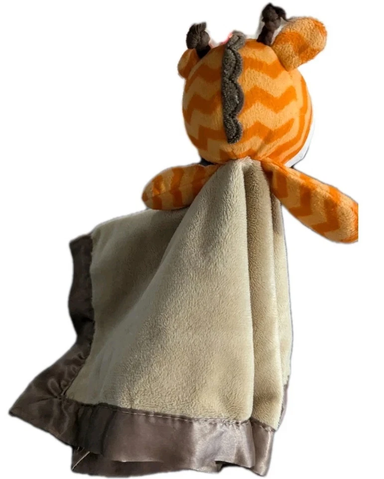 Circo Jirafa Abejorro Lovey Seguridad Bebé Manta Marrón Naranja Peluche Juguete  Foto 3 de 4