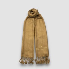 Vintage Mery Valentino Wool Scarf Preppy Fringe Winter Warmer Neck Wrap Scarves