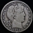 1912 S Barber Half Dollar 90% Silver US Coin 50c #3