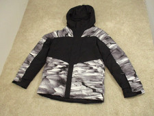 Columbia Mighty Mogul Omni Heat Infinity Hooded Jacket Boys L Black Abstract